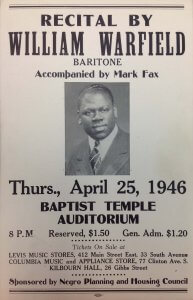 William Warfield Recital Program