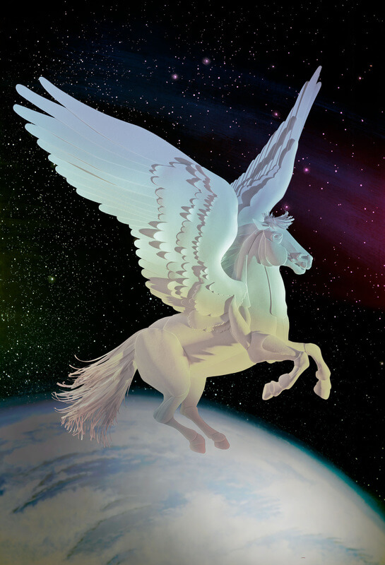 Artwork, Paper Art of a Pegasus by Bill Finewood