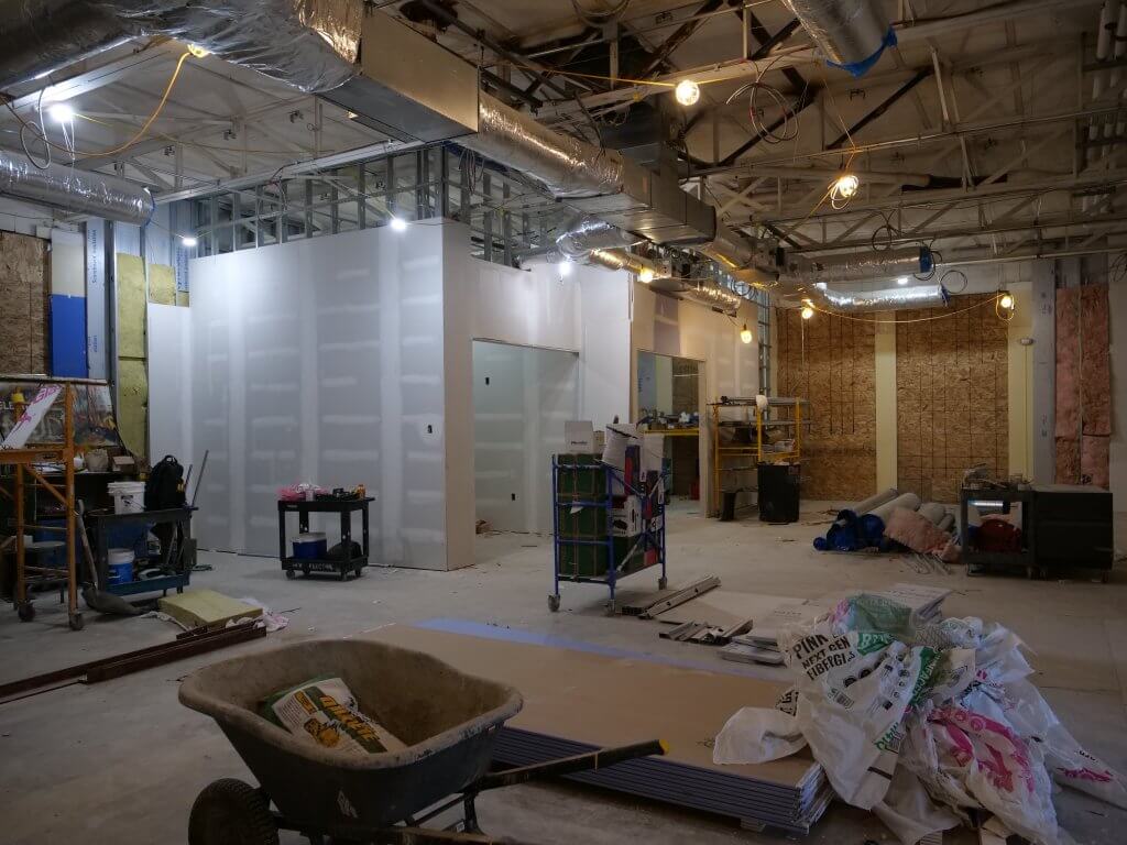 Unfinished construction photo of new adult area