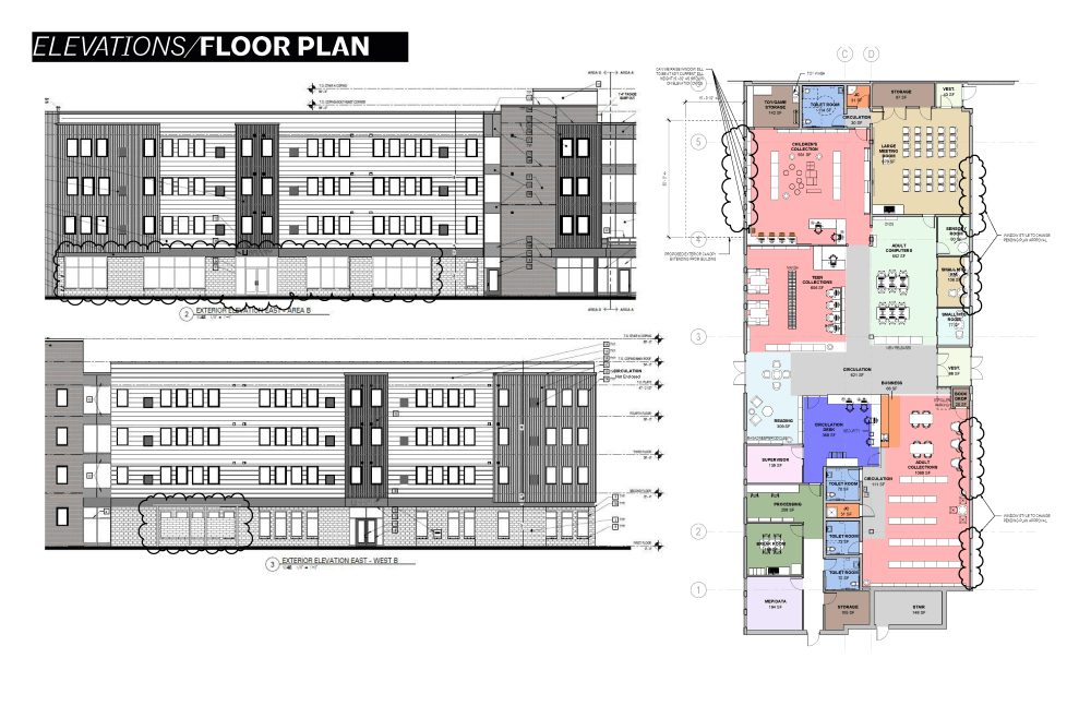 Floorplan and exterior design renderings