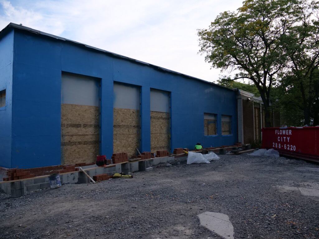 Unfinished construction photo of new addition