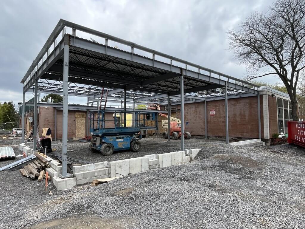 Construction photo of expansion framing