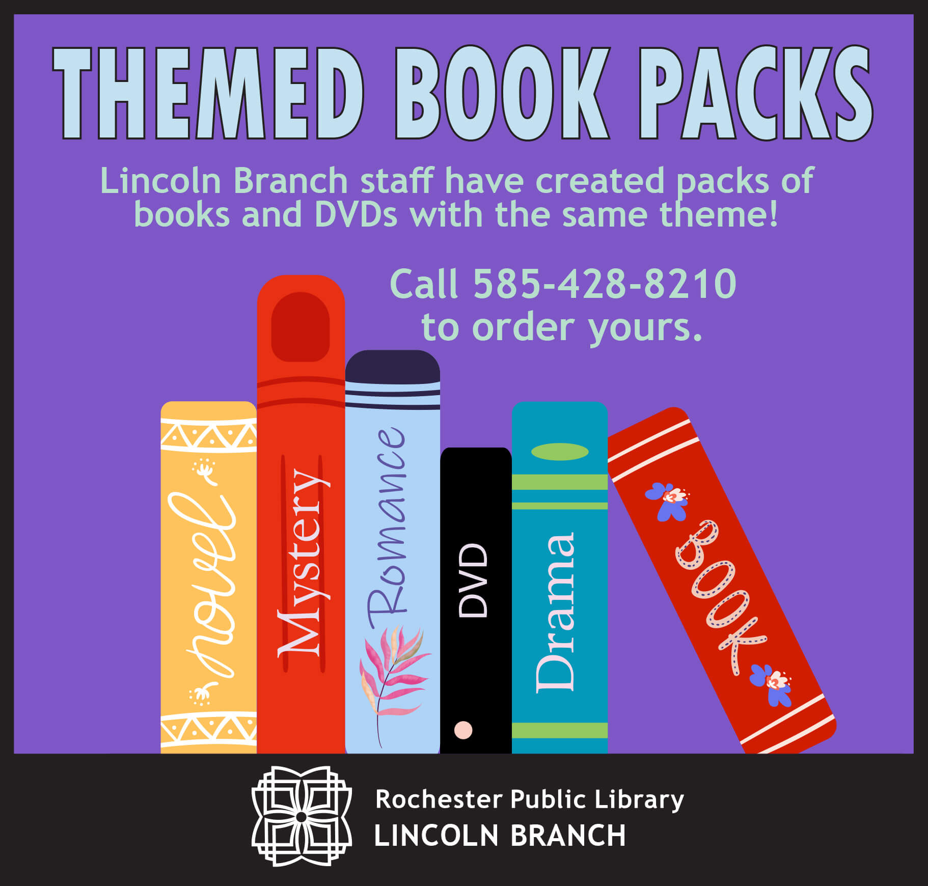 Book Packs Available at the Lincoln Branch Library - Rochester Public  Library