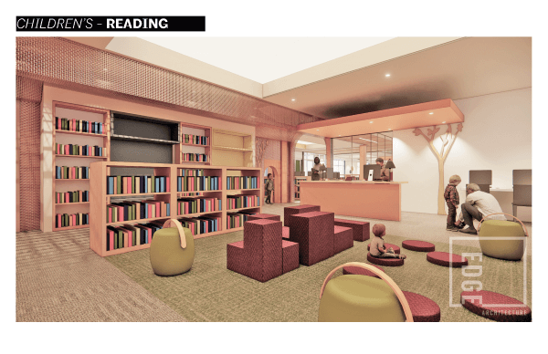 Rendering of Children's Reading area